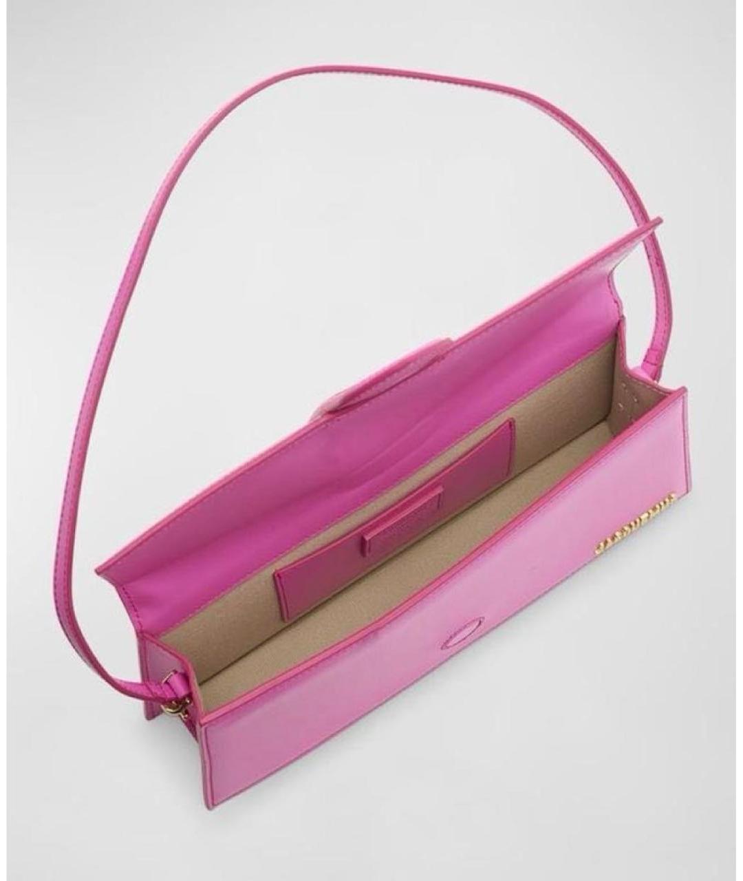 JACQUEMUS Фуксия кожаная сумка через плечо, фото 4