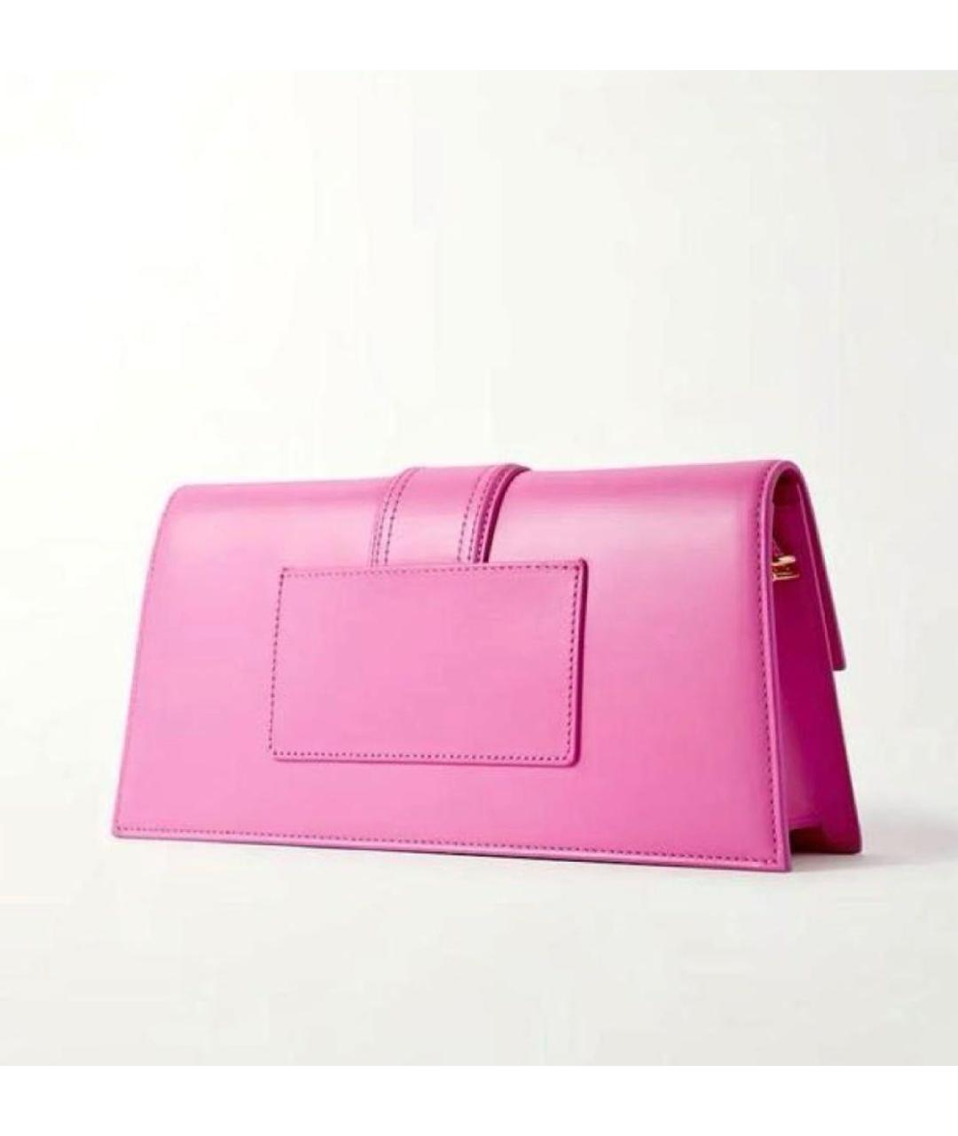JACQUEMUS Фуксия кожаная сумка через плечо, фото 5