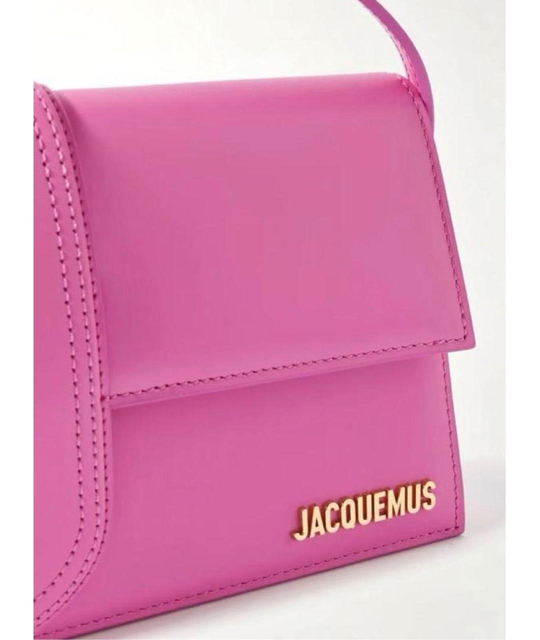JACQUEMUS Фуксия кожаная сумка через плечо, фото 6