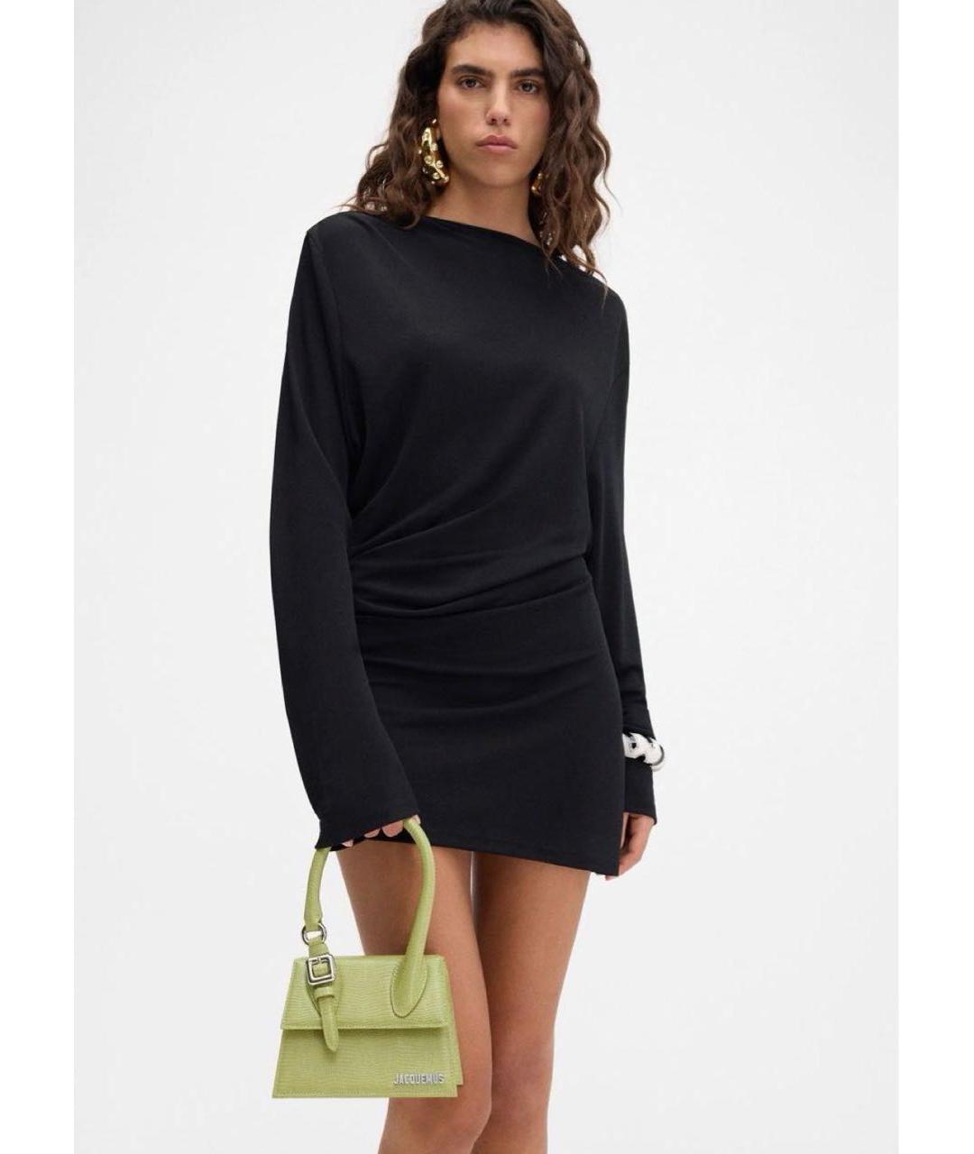 JACQUEMUS Зеленая кожаная сумка через плечо, фото 6