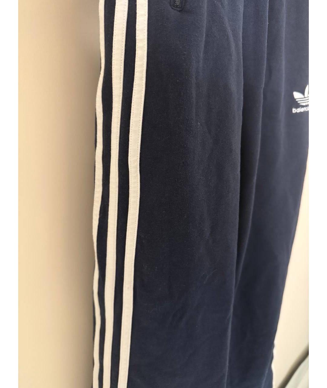 BALENCIAGA Темно-синие хлопковые повседневные брюки, фото 5