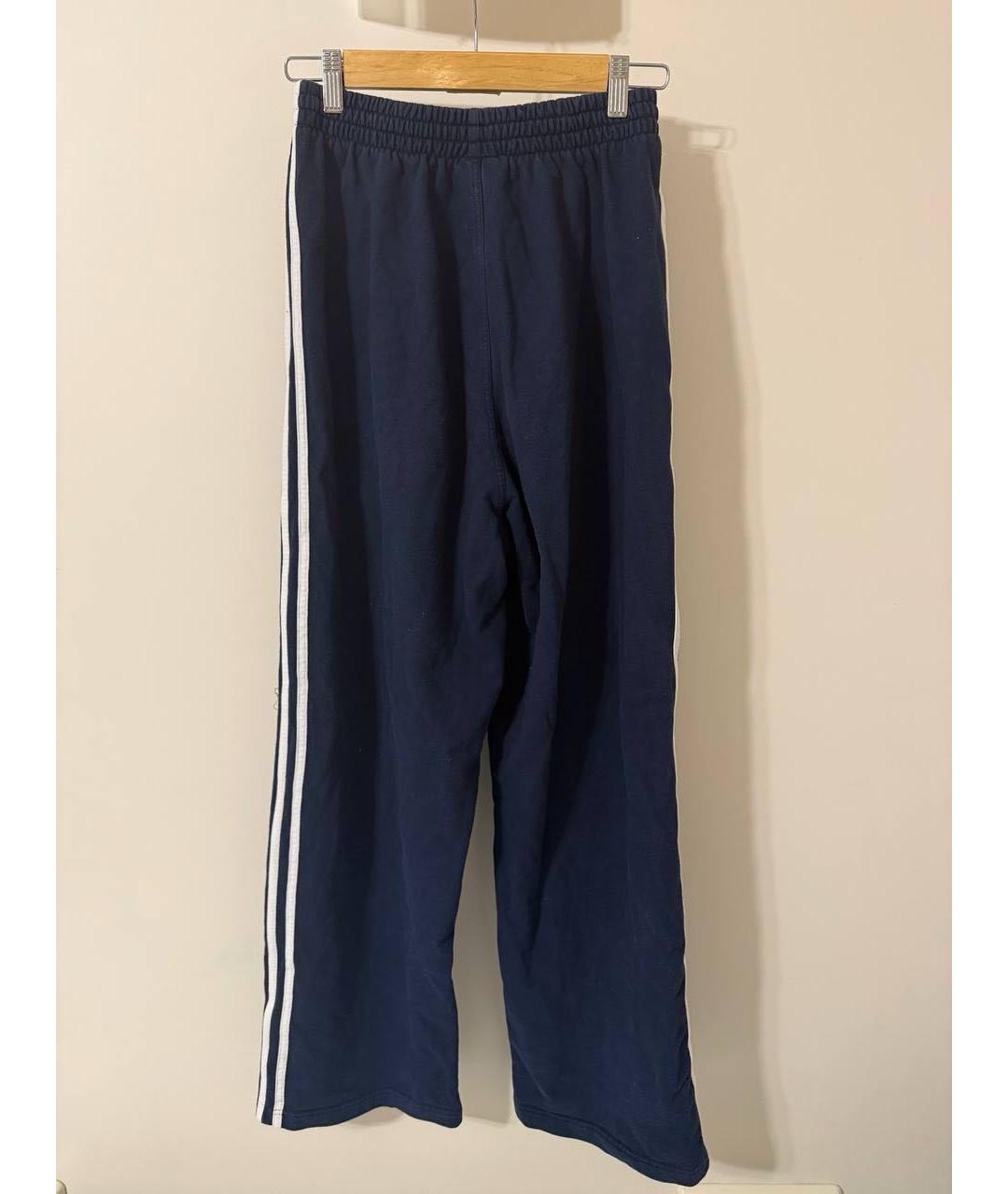 BALENCIAGA Темно-синие хлопковые повседневные брюки, фото 2