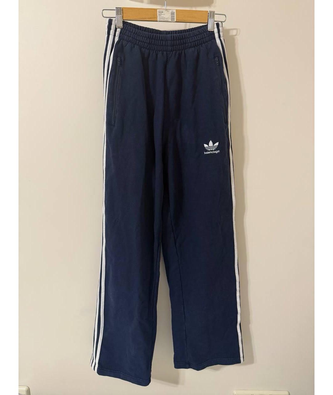 BALENCIAGA Темно-синие хлопковые повседневные брюки, фото 7