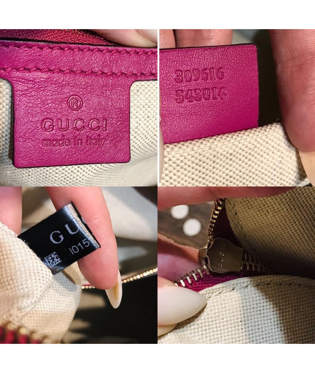 GUCCI Фуксия сумка с короткими ручками из лакированной кожи, фото 4