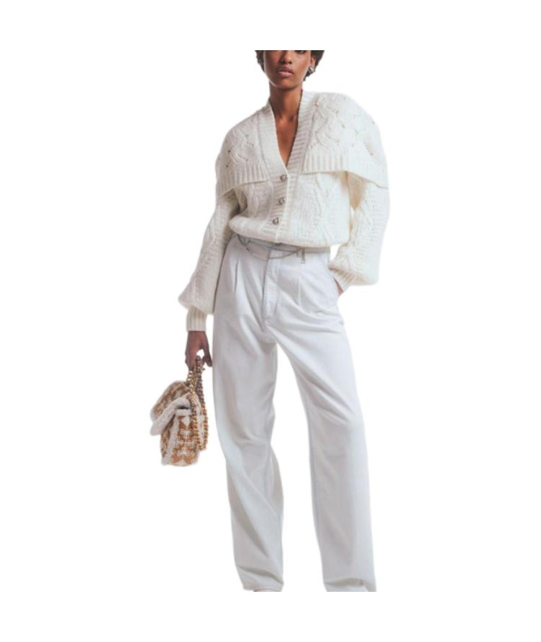 CHANEL Белый шерстяной кардиган, фото 5
