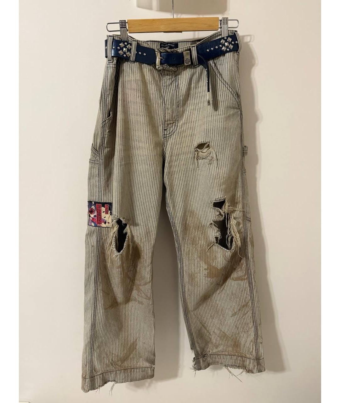 Enfants Riches Déprimés Бежевые хлопковые прямые джинсы, фото 6