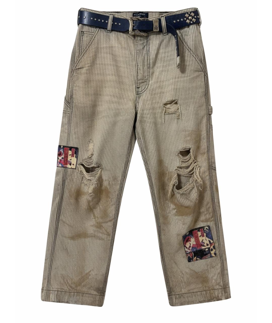 Enfants Riches Déprimés Бежевые хлопковые прямые джинсы, фото 1