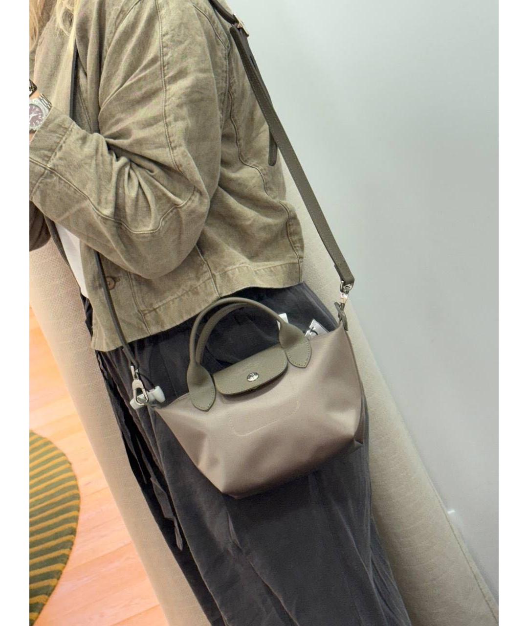 LONGCHAMP Коричневая кожаная сумка через плечо, фото 5