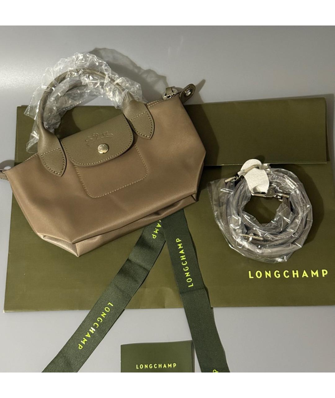 LONGCHAMP Коричневая кожаная сумка через плечо, фото 7