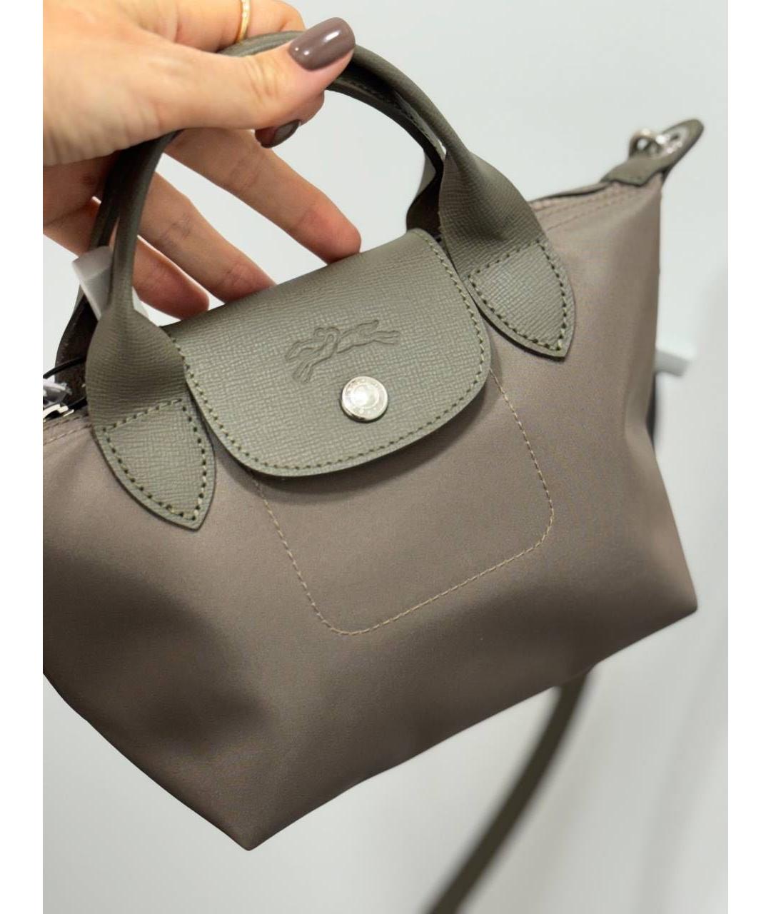 LONGCHAMP Коричневая кожаная сумка через плечо, фото 6