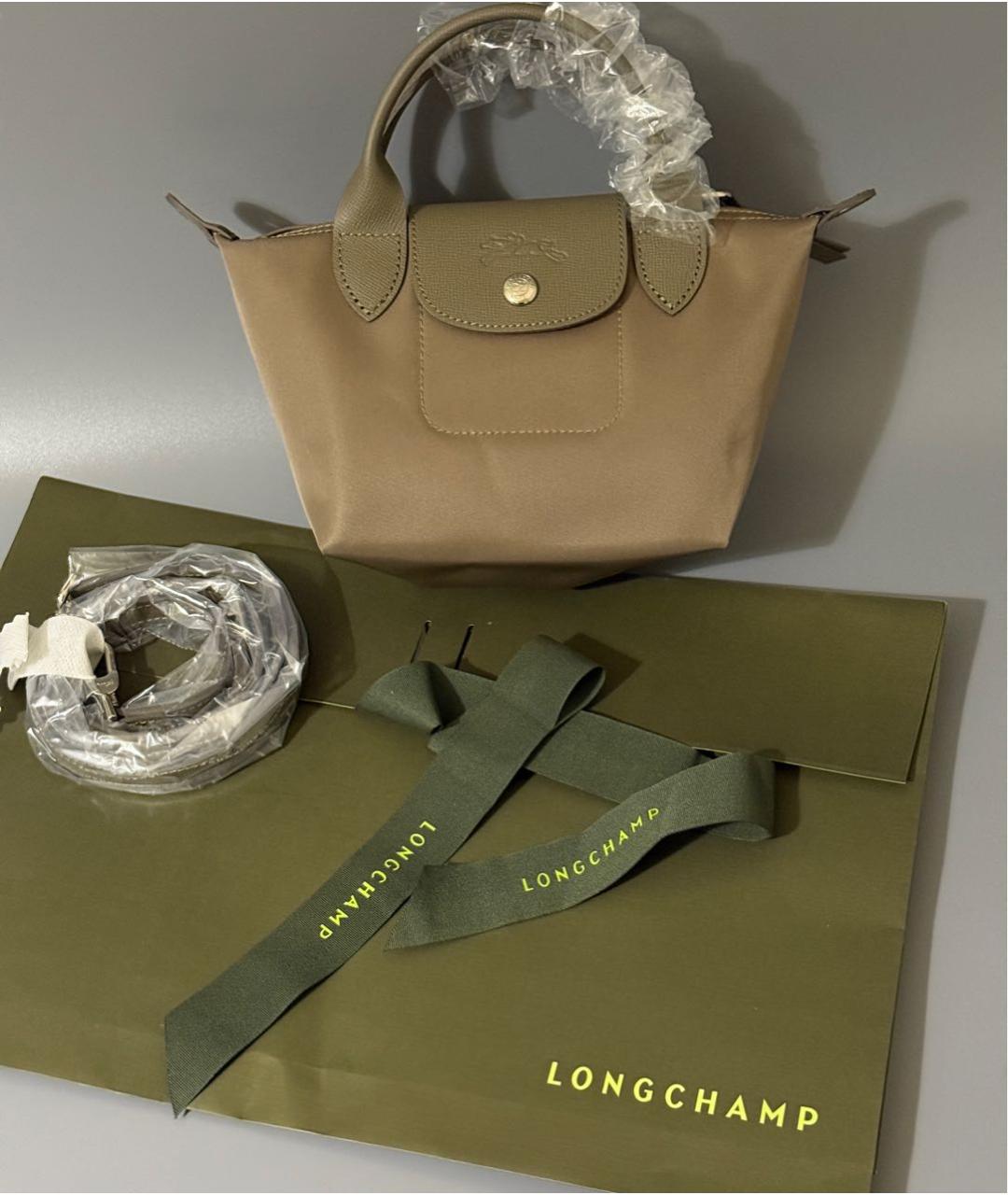 LONGCHAMP Коричневая кожаная сумка через плечо, фото 2