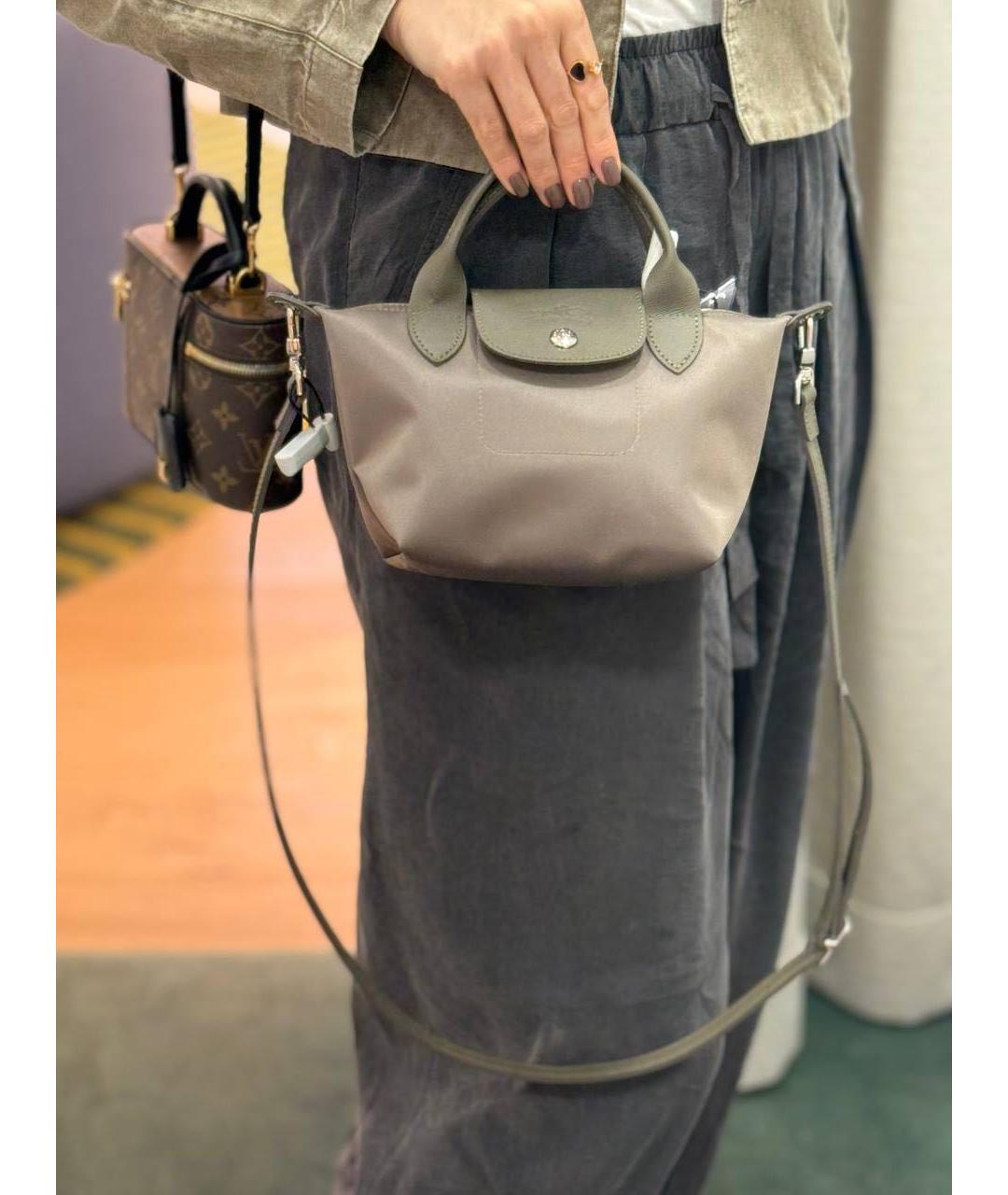 LONGCHAMP Коричневая кожаная сумка через плечо, фото 4