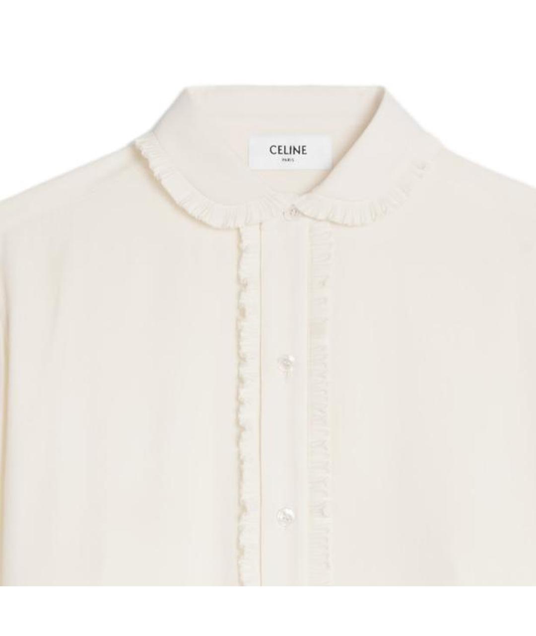 CELINE Бежевая хлопковая рубашка, фото 3