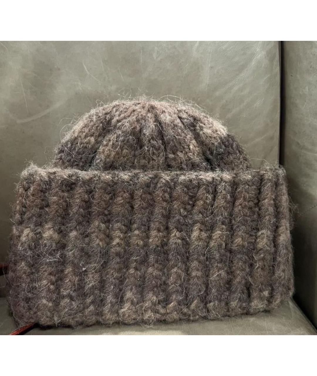 ULYANA SERGEENKO Коричневая шерстяная шапка, фото 4