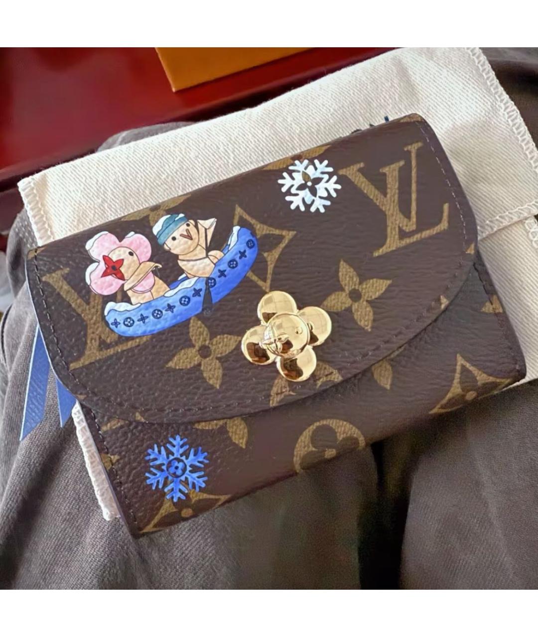 LOUIS VUITTON Коричневый кошелек, фото 4