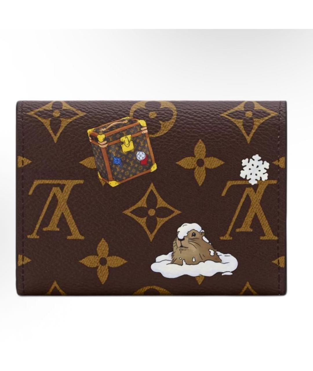 LOUIS VUITTON Коричневый кошелек, фото 3