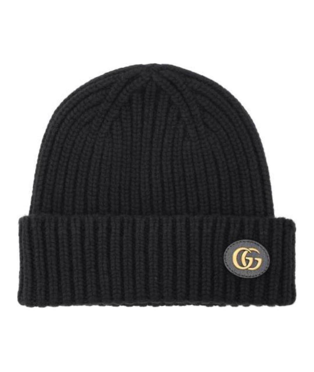 GUCCI Черная шерстяная шапка, фото 2