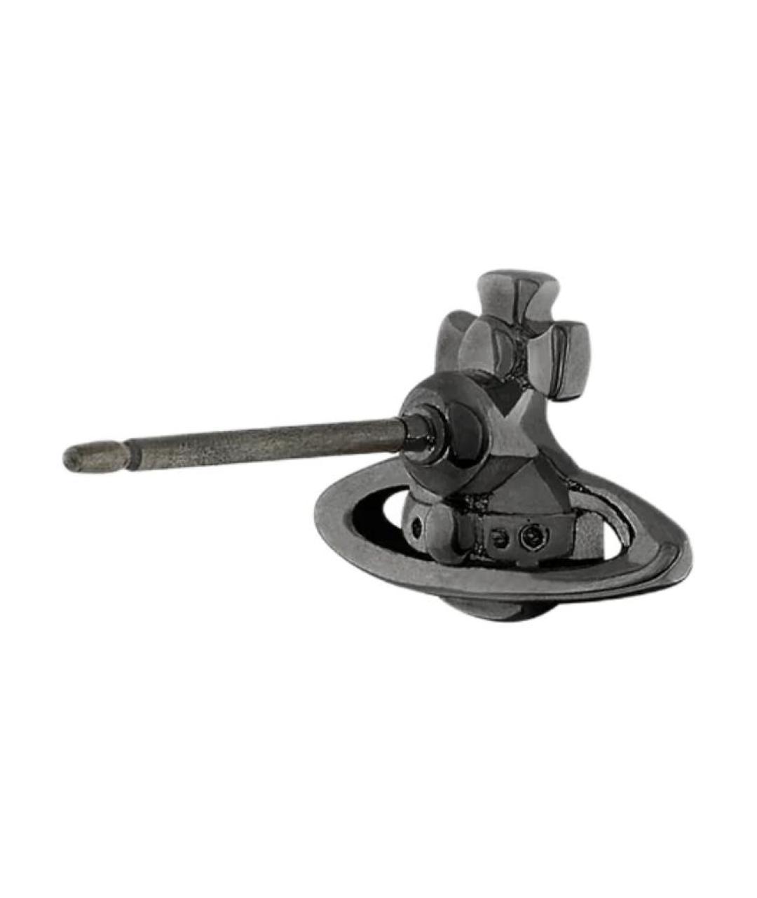 VIVIENNE WESTWOOD Серые латунные серьги, фото 2