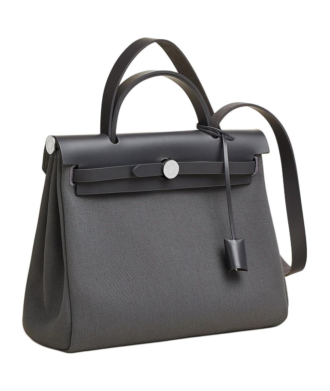 HERMES Серая тканевая сумка через плечо, фото 2