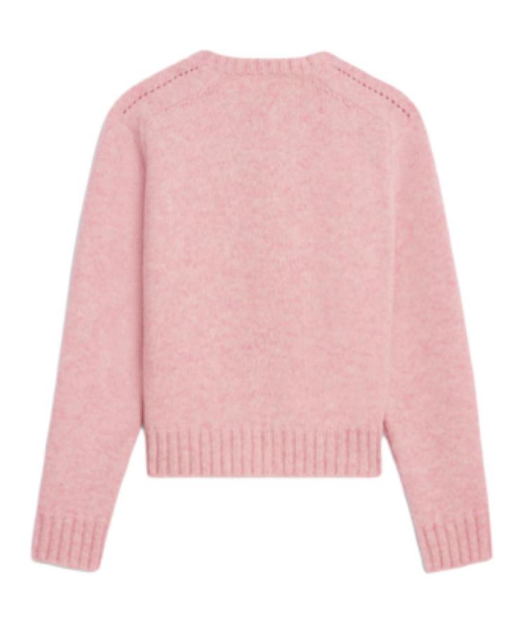 CELINE Розовый шерстяной джемпер / свитер, фото 2