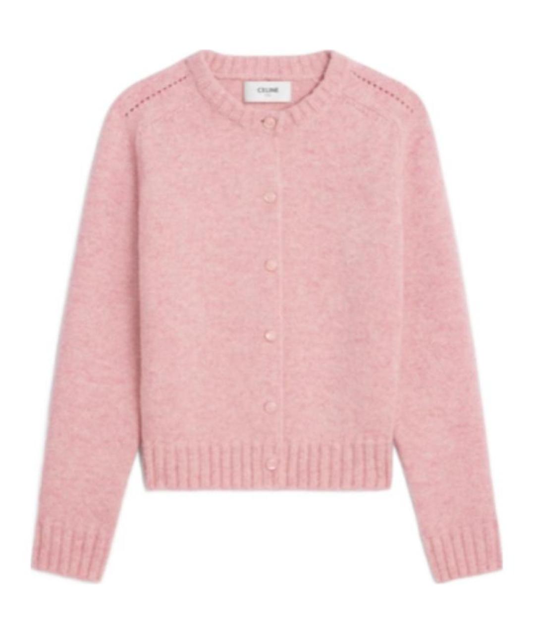 CELINE Розовый шерстяной джемпер / свитер, фото 1