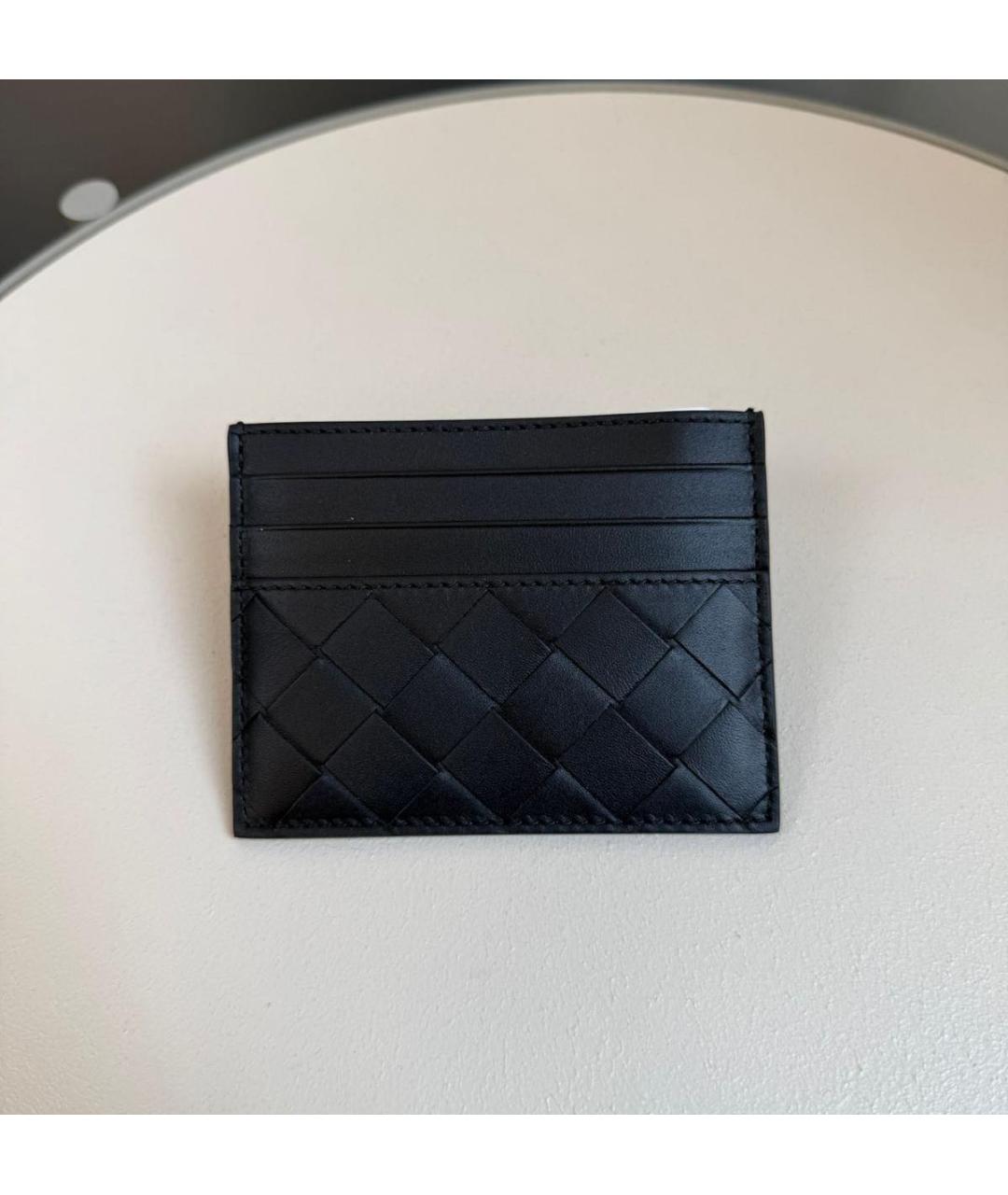 BOTTEGA VENETA Черный кожаный кардхолдер, фото 3