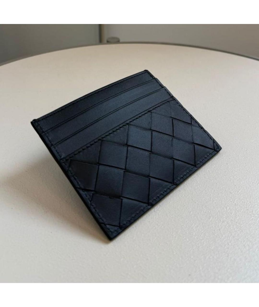 BOTTEGA VENETA Черный кожаный кардхолдер, фото 2