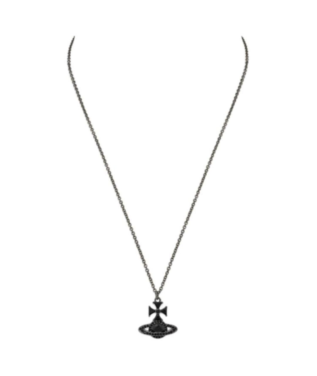 VIVIENNE WESTWOOD Черная металлическая цепочка/подвеска, фото 3