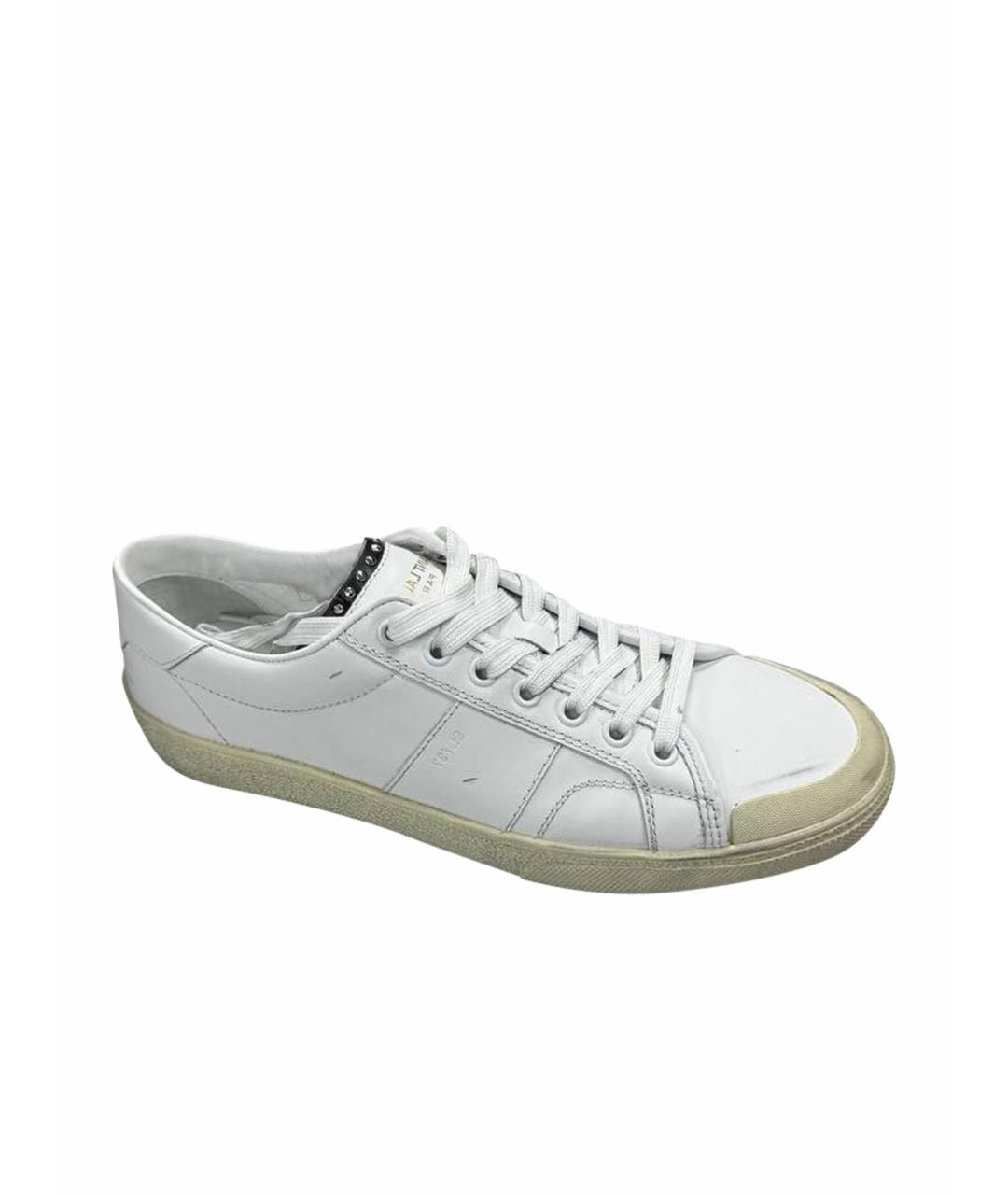SAINT LAURENT Белые кожаные кеды, фото 7