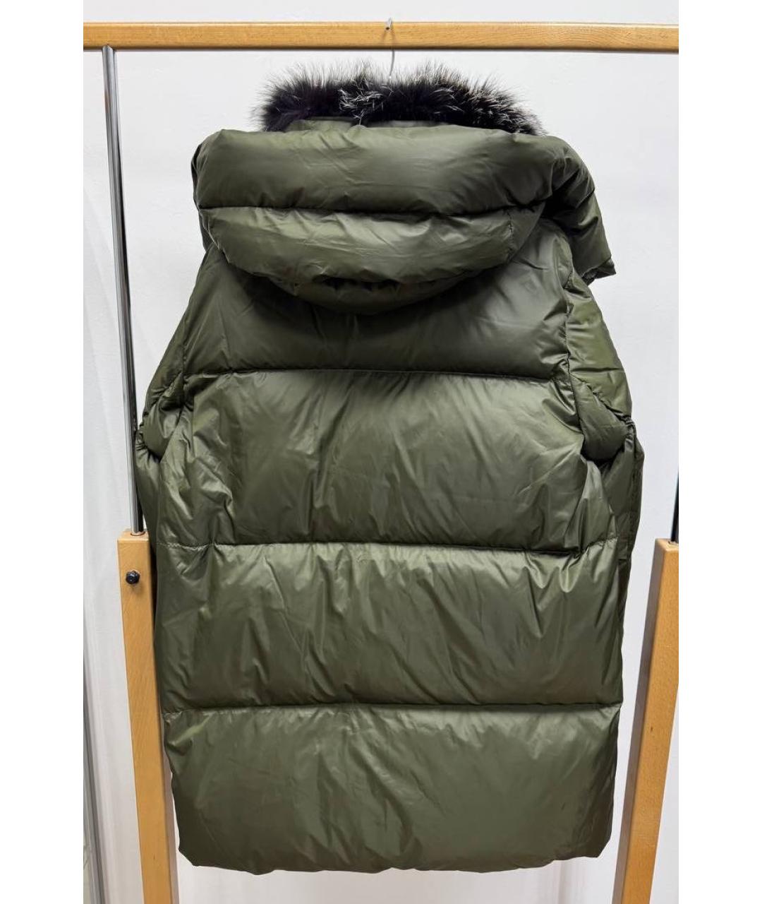 ARMY YVES SALOMON Хаки полиамидовый пуховик, фото 2