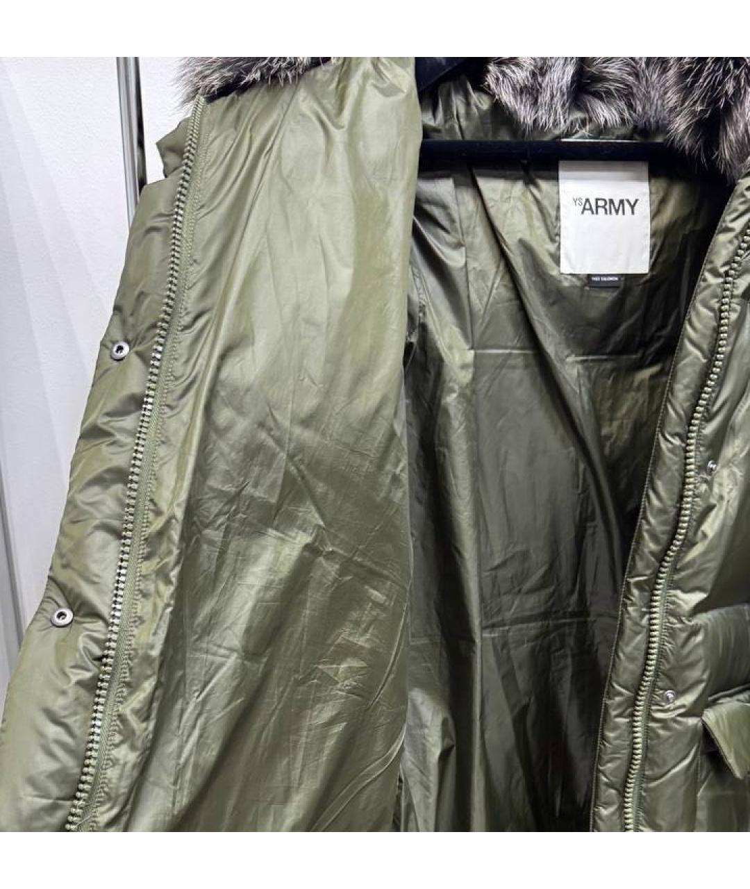 ARMY YVES SALOMON Хаки полиамидовый пуховик, фото 8