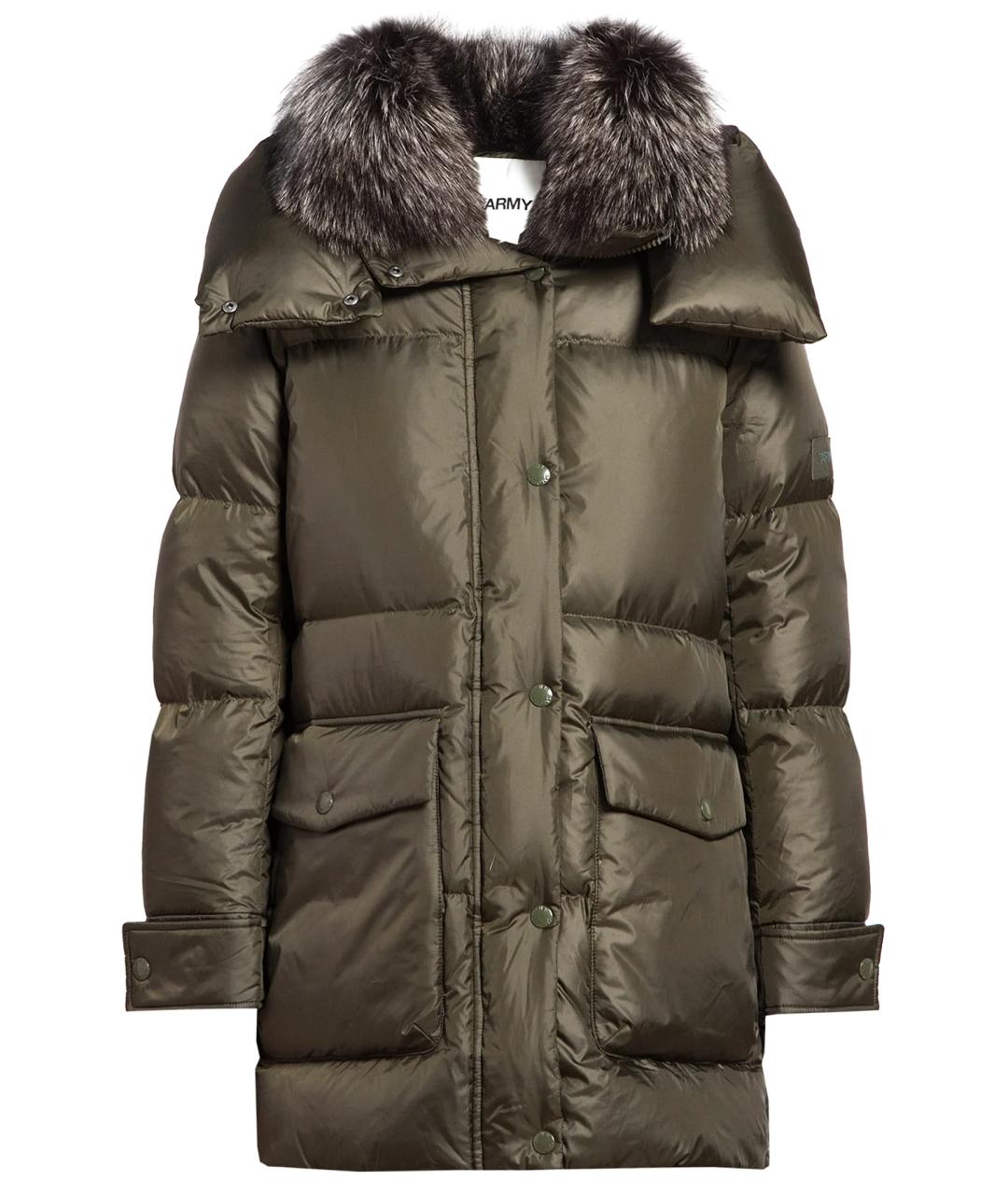 ARMY YVES SALOMON Хаки полиамидовый пуховик, фото 1