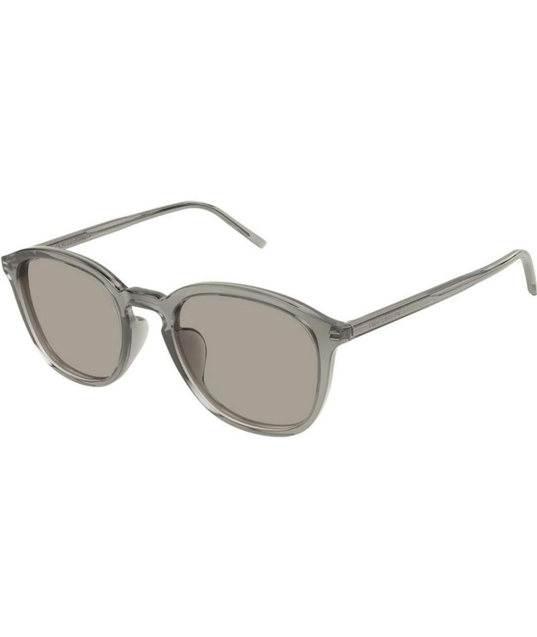 SAINT LAURENT Коричневые пластиковые солнцезащитные очки, фото 1