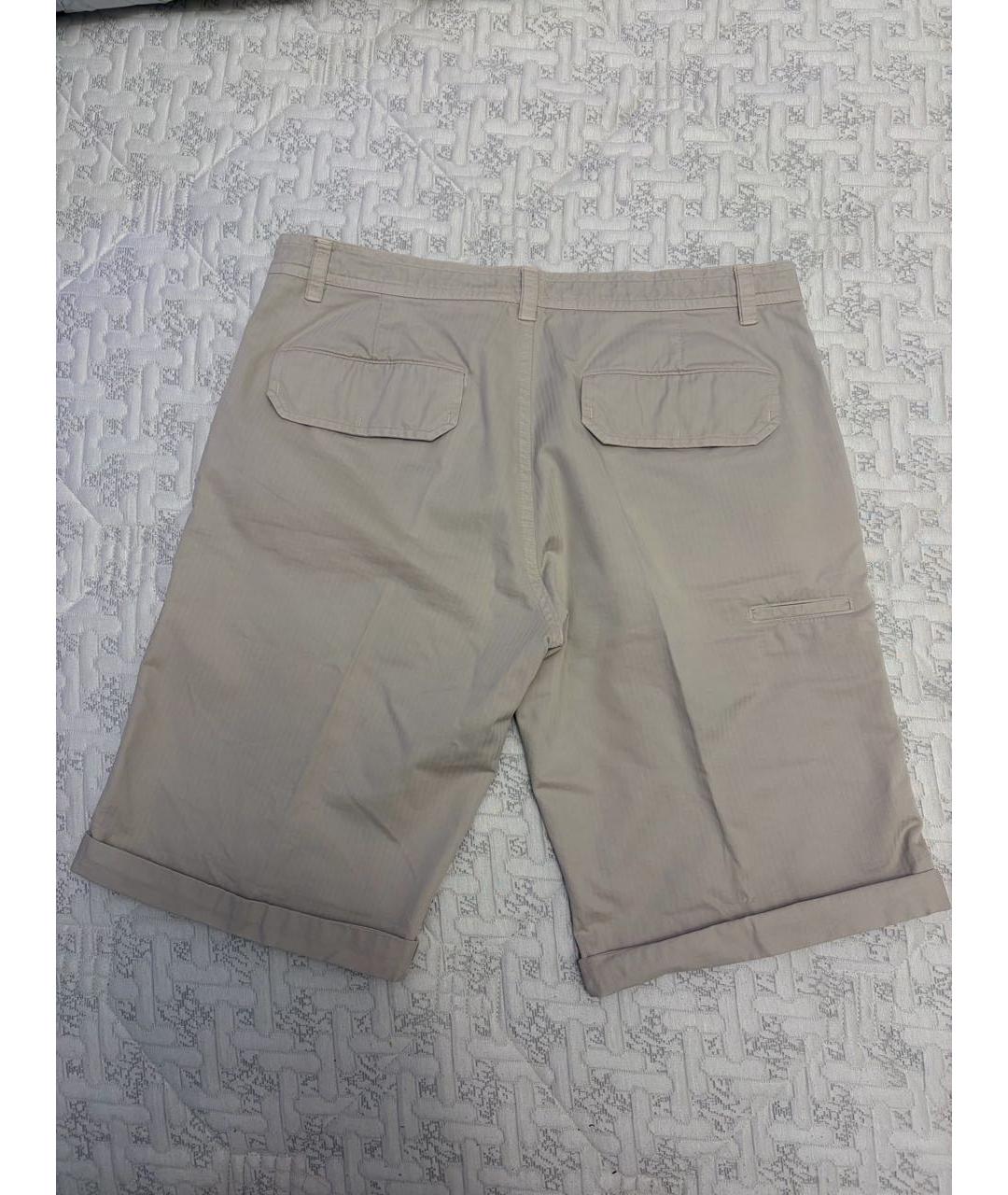 BRUNELLO CUCINELLI Бежевые хлопковые шорты, фото 2