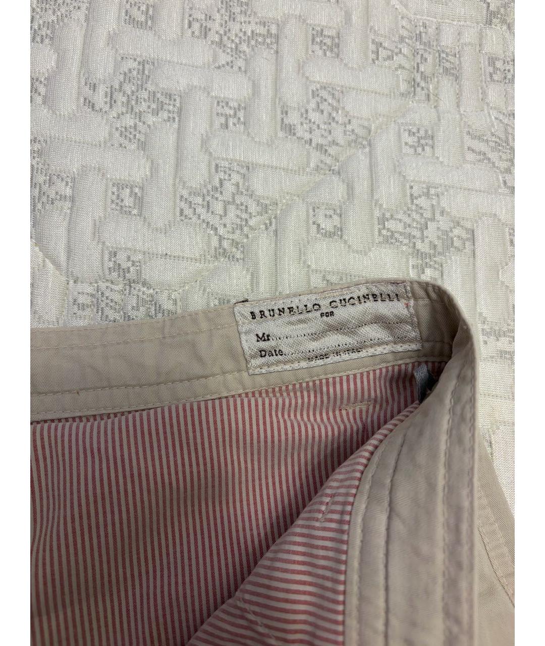BRUNELLO CUCINELLI Бежевые хлопковые шорты, фото 5