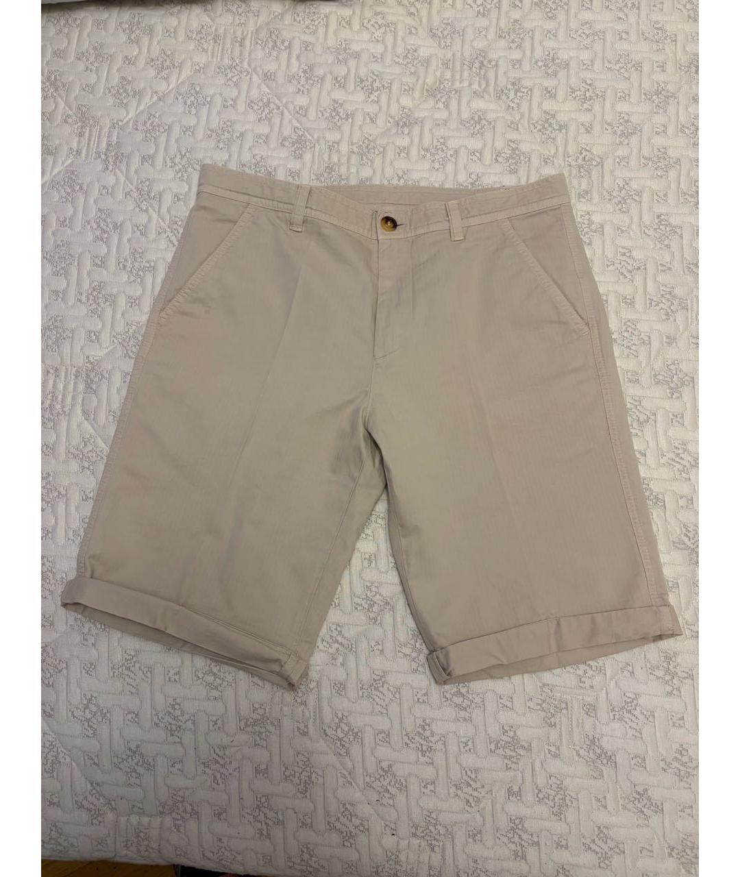 BRUNELLO CUCINELLI Бежевые хлопковые шорты, фото 6
