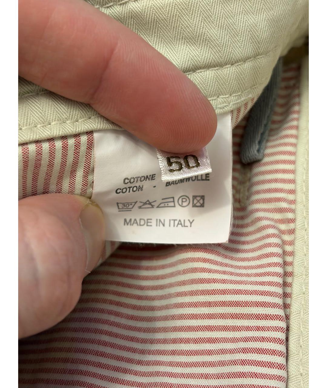 BRUNELLO CUCINELLI Бежевые хлопковые шорты, фото 4