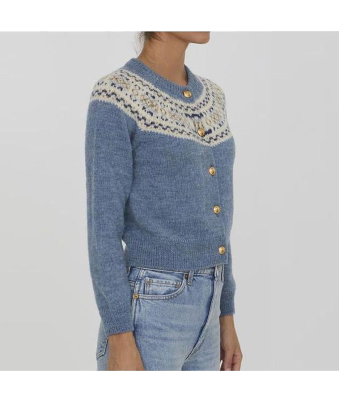 CELINE Голубой шерстяной джемпер / свитер, фото 3