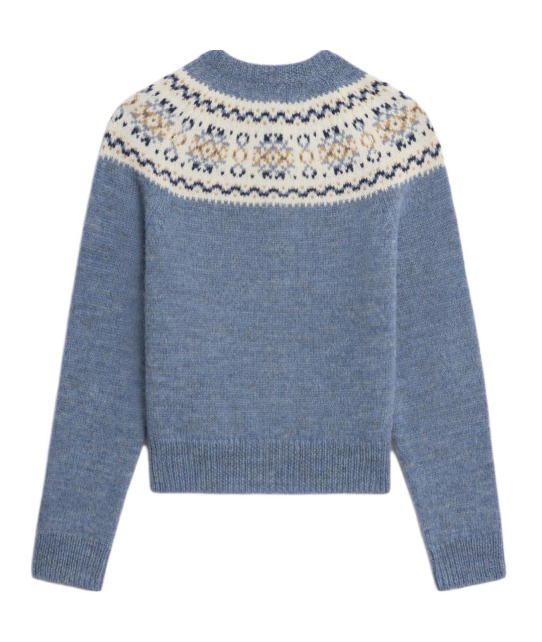 CELINE Голубой шерстяной джемпер / свитер, фото 2