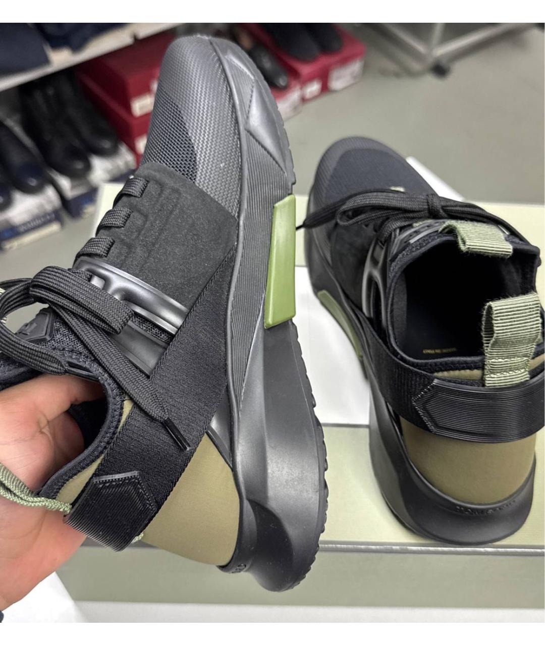 TOM FORD Черные низкие кроссовки / кеды, фото 4