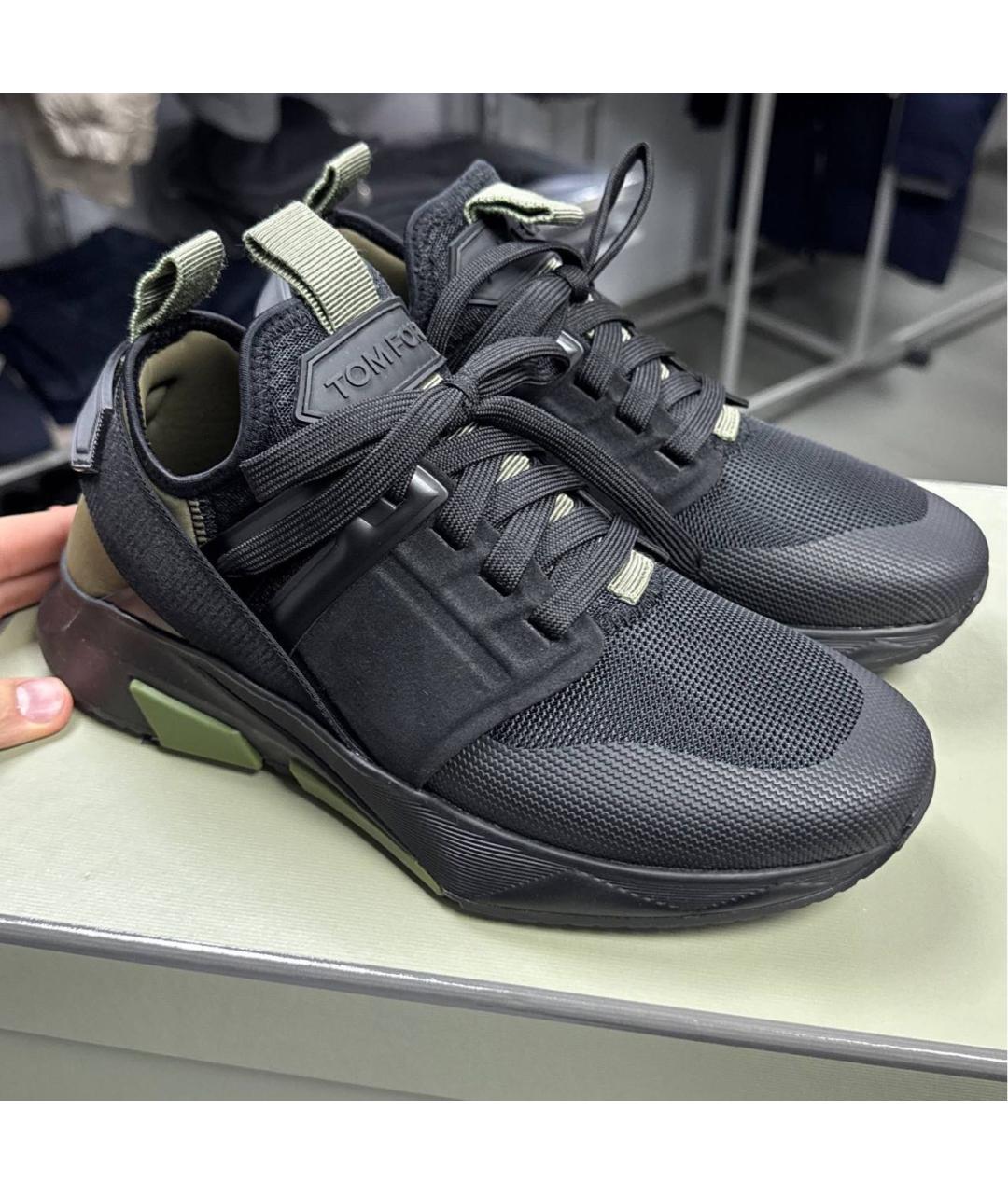 TOM FORD Черные низкие кроссовки / кеды, фото 5