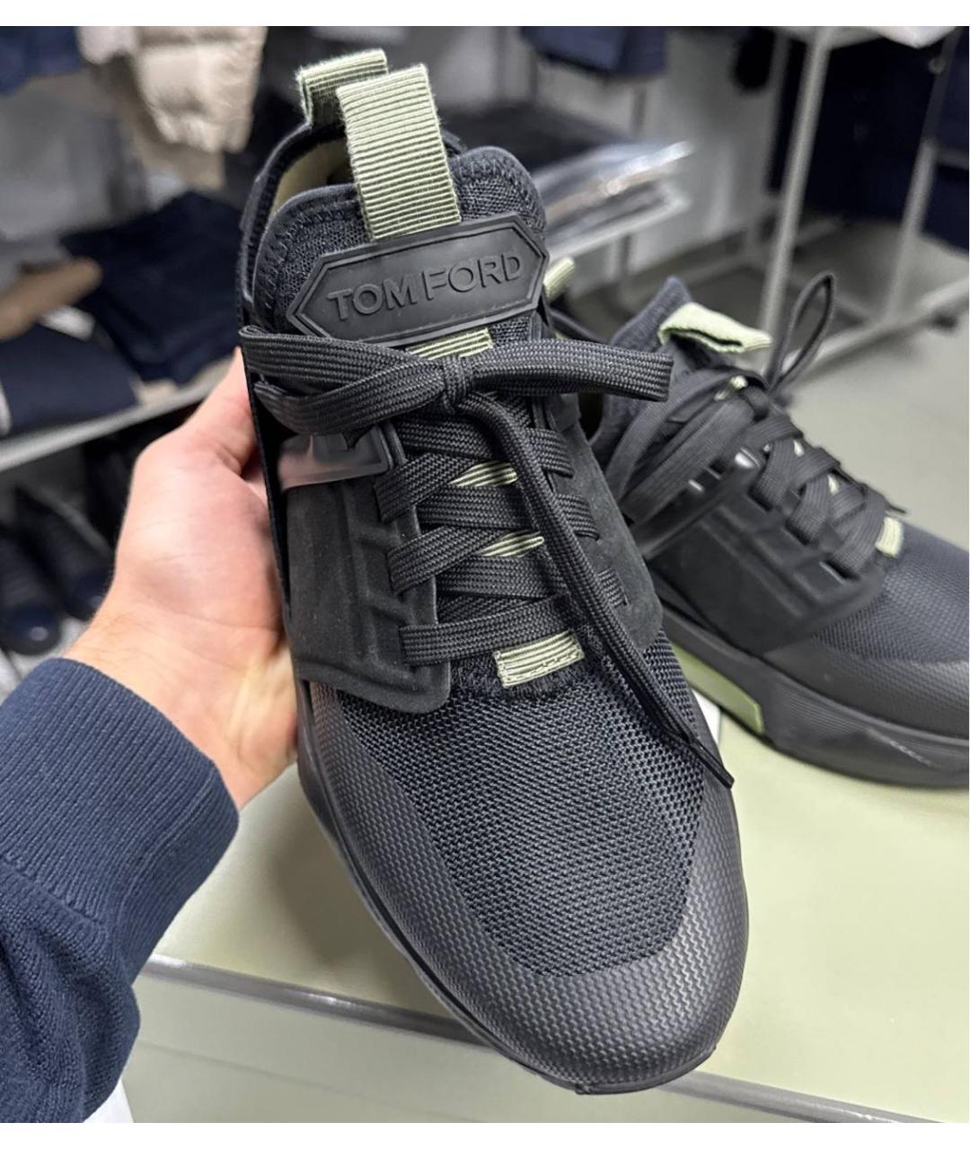 TOM FORD Черные низкие кроссовки / кеды, фото 2
