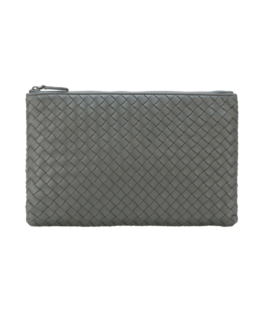 BOTTEGA VENETA Серая кожаная папка для документов, фото 1