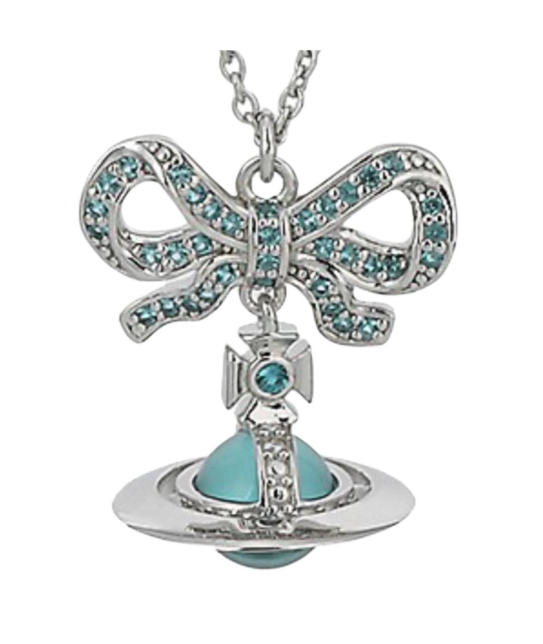 VIVIENNE WESTWOOD Зеленая серебряная подвеска, фото 1