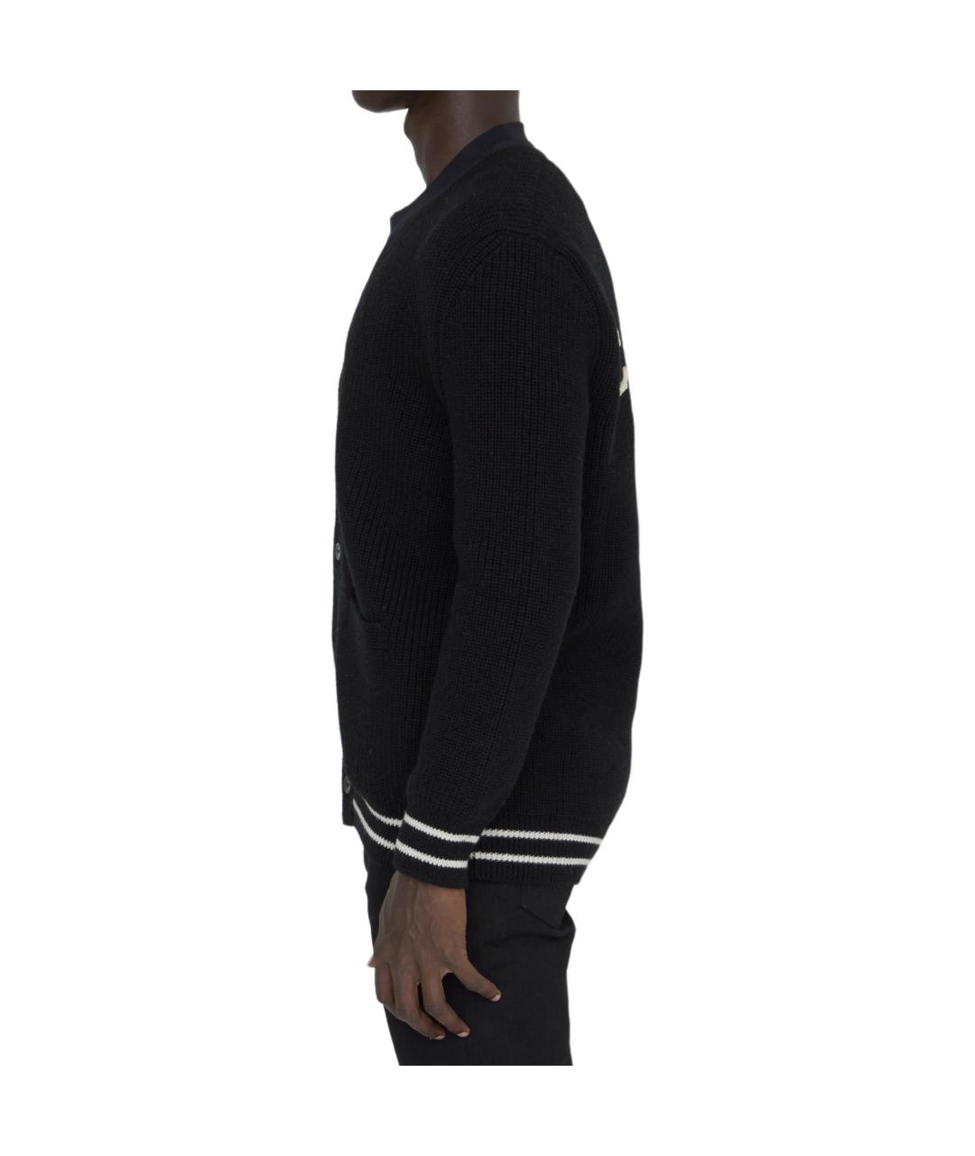 CELINE Черный шерстяной кардиган, фото 4