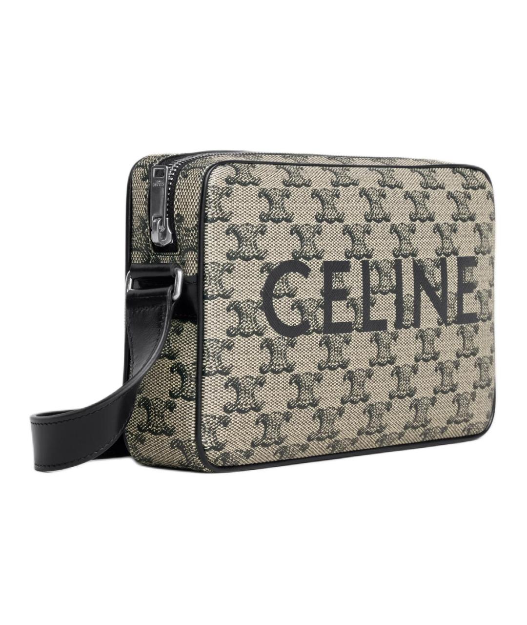 CELINE Бежевая кожаная поясная сумка, фото 2