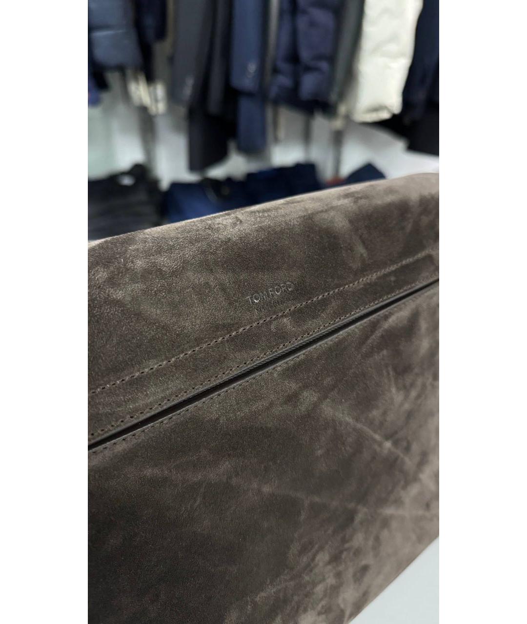 TOM FORD Коричневая замшевая сумка на плечо, фото 6