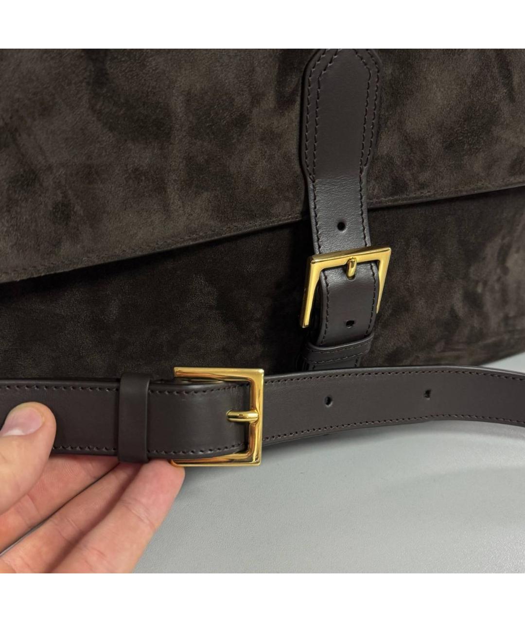 TOM FORD Коричневая замшевая сумка на плечо, фото 2