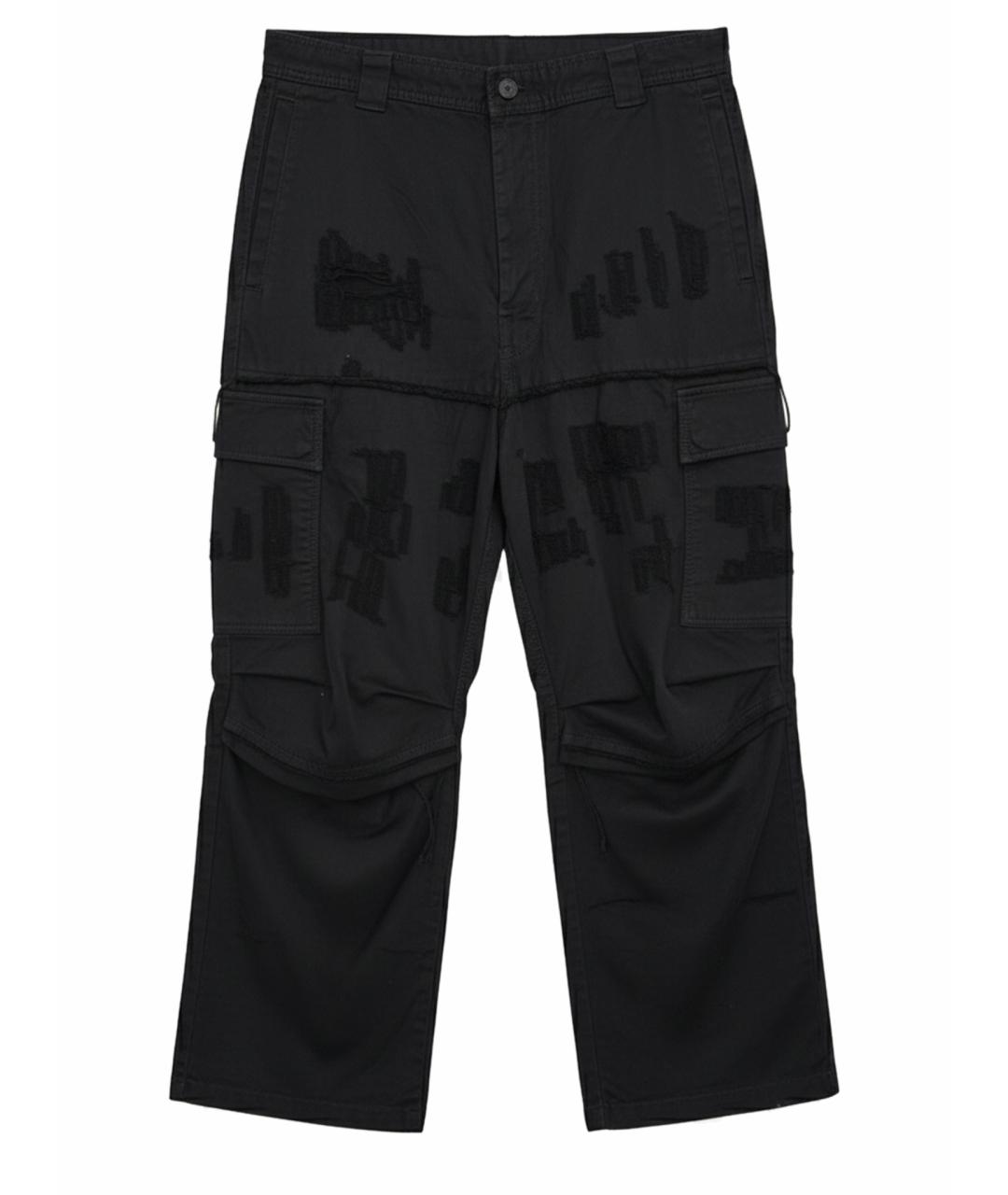 DIESEL Черные хлопковые повседневные брюки, фото 1