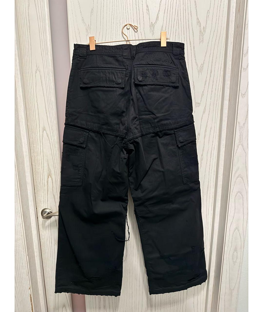 DIESEL Черные хлопковые повседневные брюки, фото 2